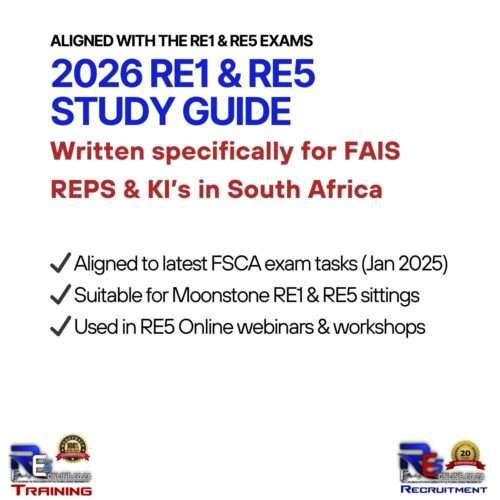 Re1 and re5 study guide aligned with latest fsca exam tasks and moonstone regulatory exams